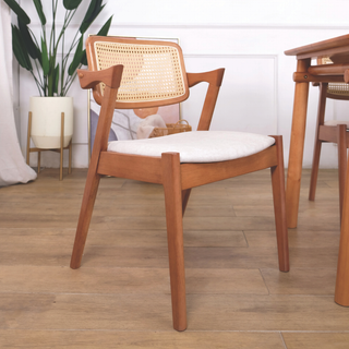 Parvin Rattan Wooden Dining Chair