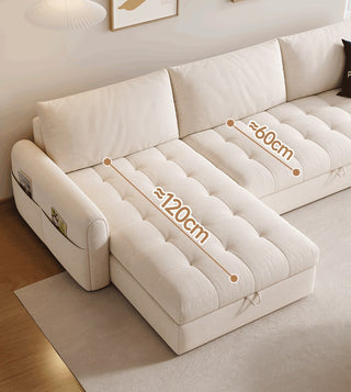 Halilia Marshmallow Fabric Sofa Bed, view 5