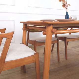 Parvin Rattan Wooden Dining Chair