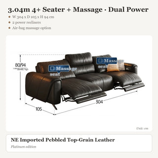 3.04m 4+ Seater + Massage · Dual Power