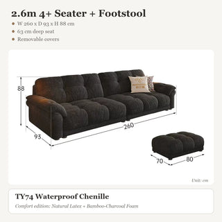 2.6m 4+ Seater + Footstool
