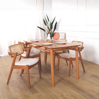 Parvin Rattan Wooden Dining Chair