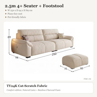 2.5m 4+ Seater + Footstool