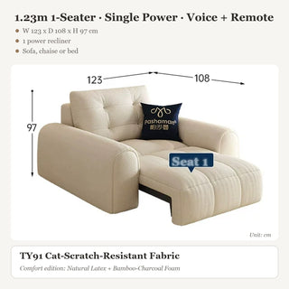 1.23m 1-Seater · Single Power · Voice + Remote