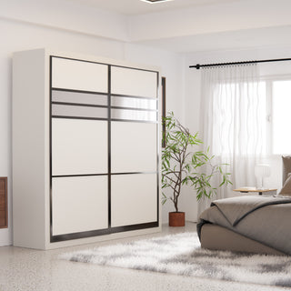 Kennie Sliding Door Wardrobe (5ft,6ft & 8ft)