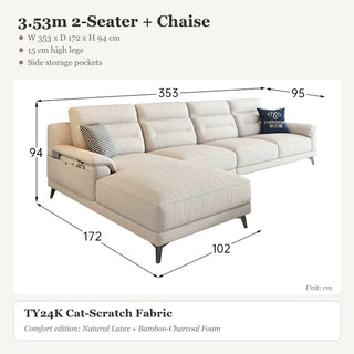 3.53m 2-Seater + Chaise