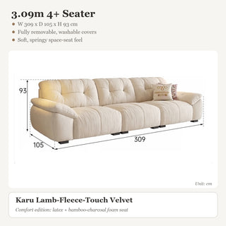 3.09m 4+ Seater · Karu Lamb-Fleece Velvet