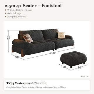 2.5m 4+ Seater + Footstool