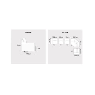 Norrel Fabric Adjustable Backrest & Armrest Corner Sofa (Sectional) by Esteller (Pet Friendly & Easy Clean)