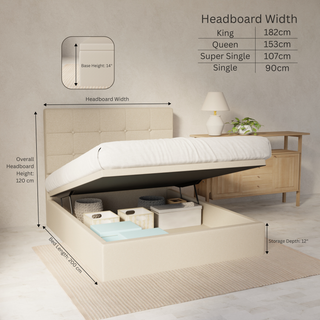 Marlowe Fabric Storage Bed Frame (Water Repellent & Pet Friendly) By Esteller