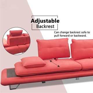 Rovanor Fabric Adjustable Backrest & Armrest Sofa by Esteller (Pet Friendly & Easy Clean)
