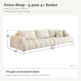 Extra-Deep · 3.32m 4+ Seater