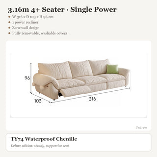3.16m 4+ Seater · Single Power