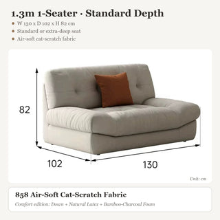 1.3m 1-Seater · Standard Depth