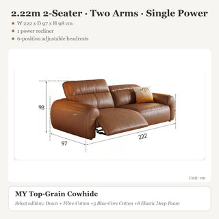 2.22m 2-Seater · Two Arms · Single Power