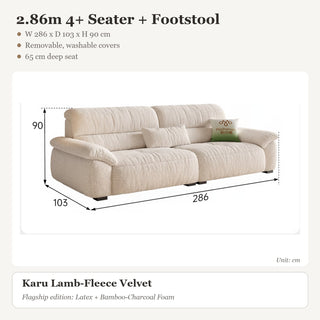 2.86m 4+ Seater + Footstool
