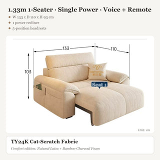 1.33m 1-Seater · Single Power · Voice + Remote