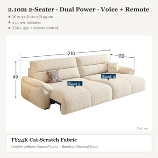 2.10m 2-Seater · Dual Power · Voice + Remote
