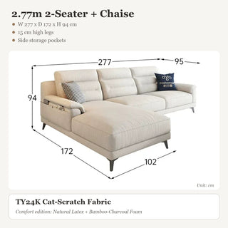 2.77m 2-Seater + Chaise