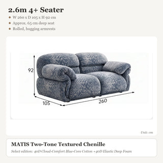 2.6m 4+ Seater