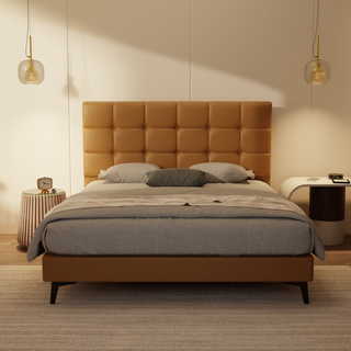 Mancine Genuine Leather Divan Bed Frame