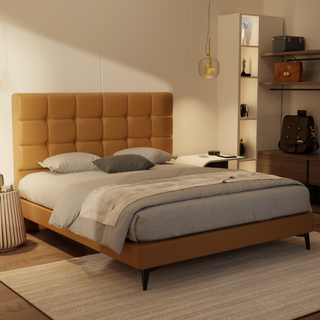 Mancine Genuine Leather Divan Bed Frame