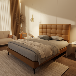 Mancine Genuine Leather Divan Bed Frame