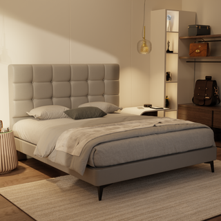 Mancine Genuine Leather Divan Bed Frame