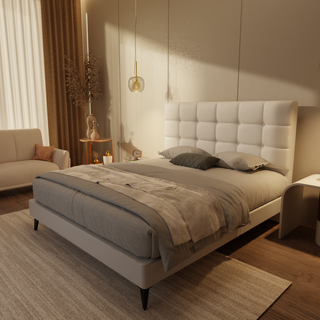 Mancine Genuine Leather Divan Bed Frame