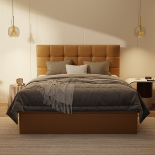 Mancine Genuine Leather Storage Bed (Gas Lift)