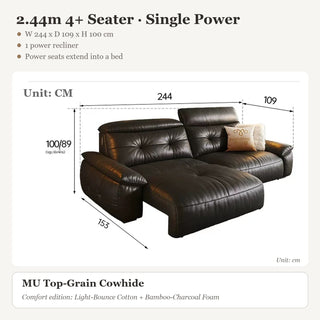 2.44m 4+ Seater · Single Power