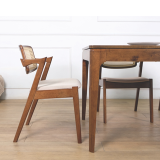 Parvin Rattan Wooden Dining Chair