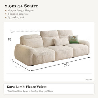 2.9m 4+ Seater
