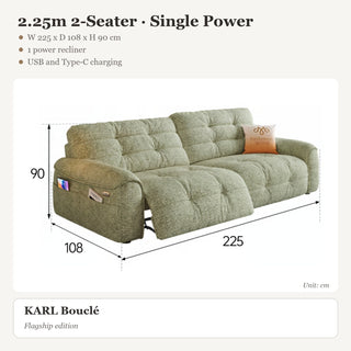 2.25m 2-Seater · Single Power