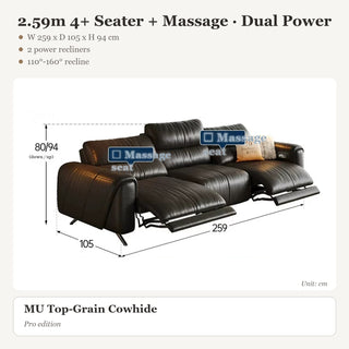 2.59m 4+ Seater + Massage · Dual Power