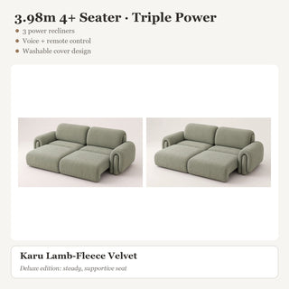 3.98m 4+ Seater · Triple Power · Karu Lamb-Fleece Velvet