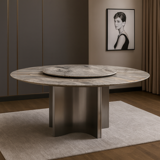 Cassian Sintered Stone Round Dining Table