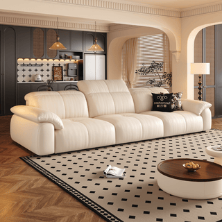 Wriggs Leather Electric Sofa Bed by Esteller (Water Repellent & App + Remote Control)