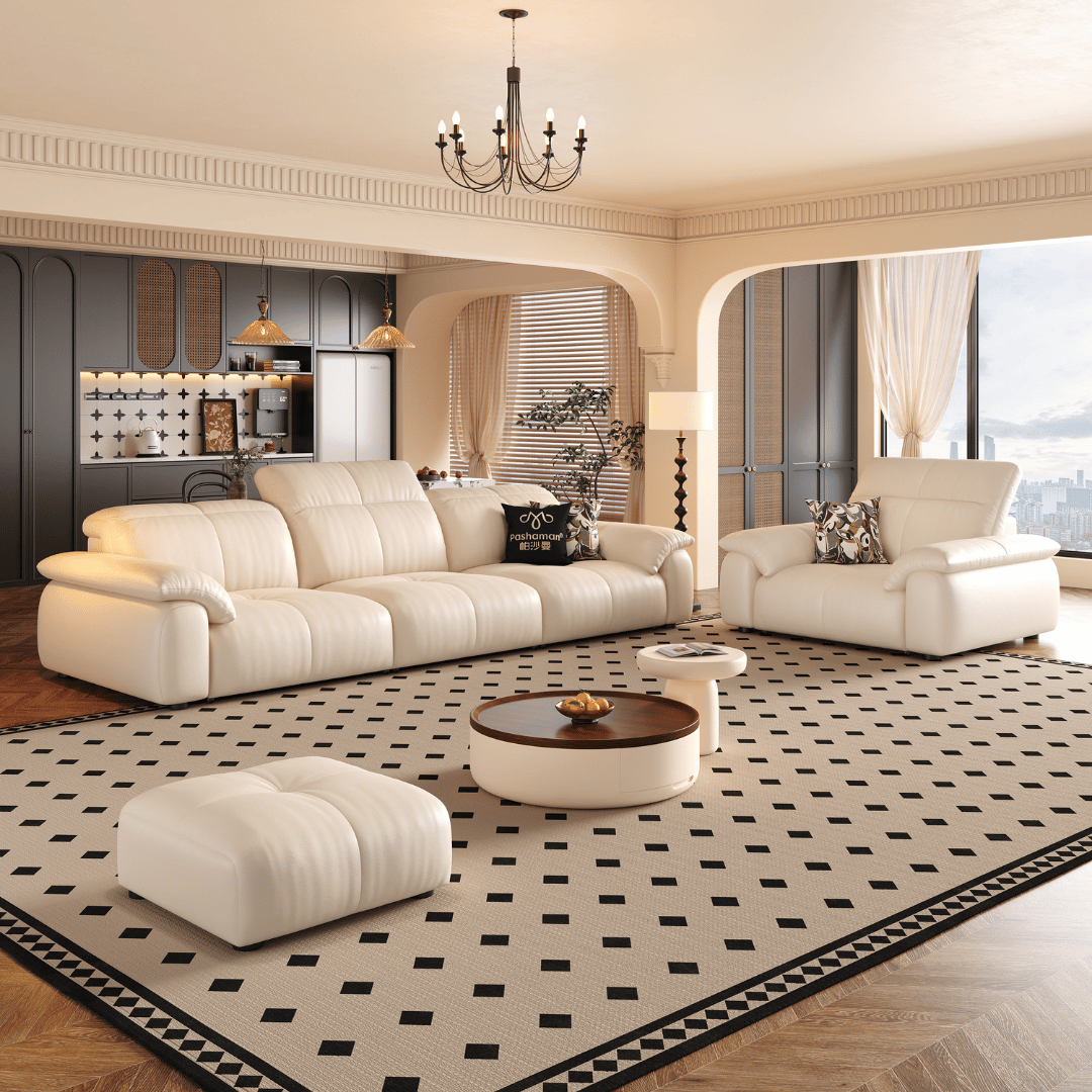 Wriggs Leather Electric Sofa Bed by Esteller (Water Repellent & App + Remote Control)