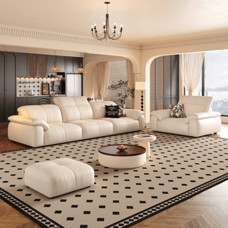 Wriggs Leather Electric Sofa Bed by Esteller (Water Repellent & App + Remote Control)