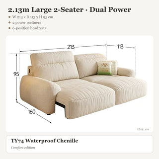 2.13m Large 2-Seater · Dual Power