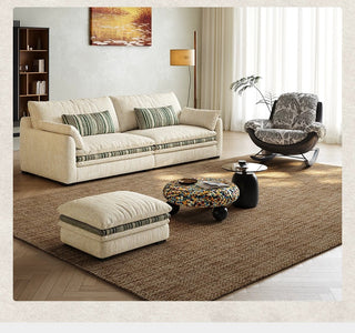 With the footstool