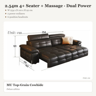 2.54m 4+ Seater + Massage · Dual Power