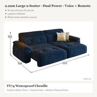2.22m Large 2-Seater · Dual Power · Voice + Remote