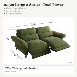 2.15m Large 2-Seater · Dual Power