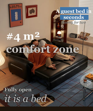 Fully open: a bed