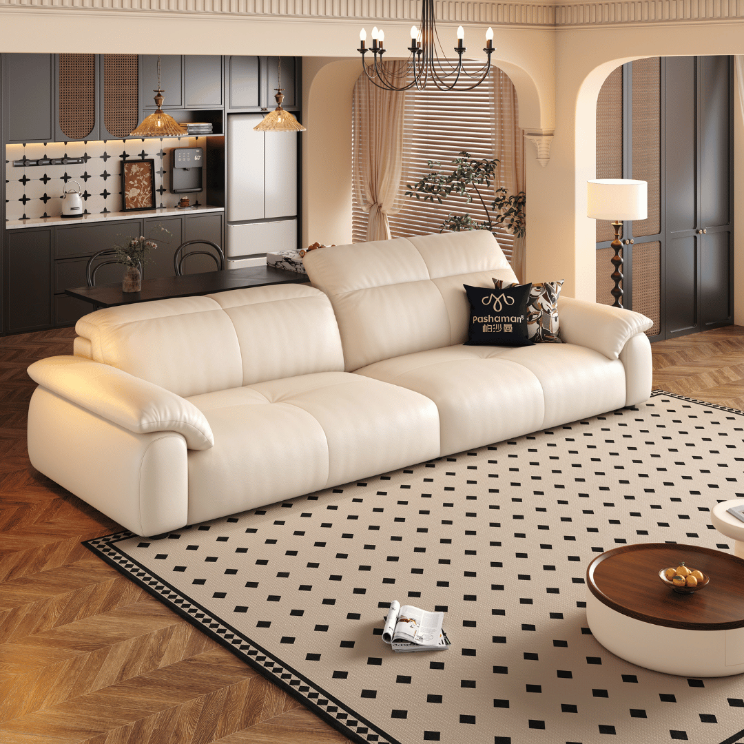 Wriggs Leather Electric Sofa Bed by Esteller (Water Repellent & App + Remote Control)