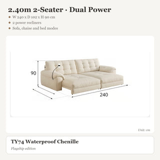 2.40m 2-Seater · Dual Power