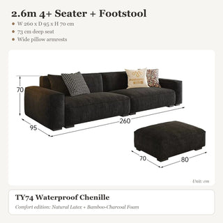 2.6m 4+ Seater + Footstool