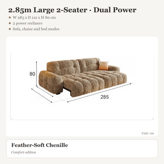 2.85m Large 2-Seater · Dual Power